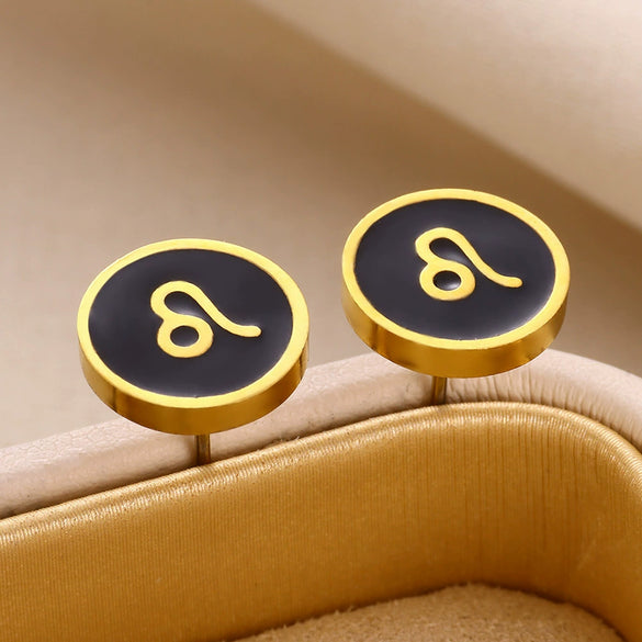 Stainless Steel Constellation Electroplated Minimalist Unisex Earrings
