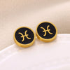 Stainless Steel Constellation Electroplated Minimalist Unisex Earrings