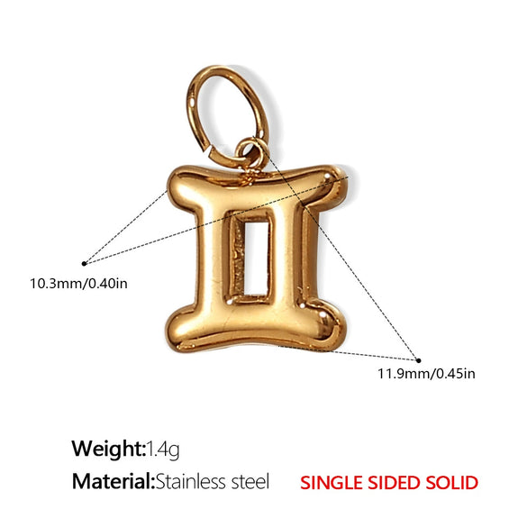 316L Stainless Steel Constellation Necklace Pendant Accessories Fashion Simple Plated 18K Gold