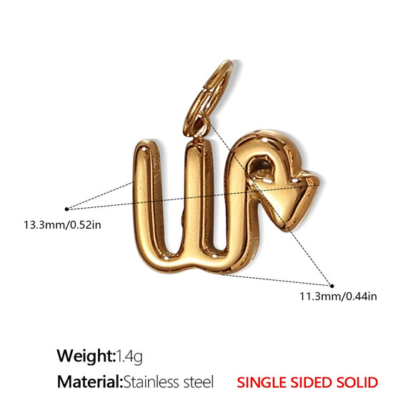 316L Stainless Steel Constellation Necklace Pendant Accessories Fashion Simple Plated 18K Gold