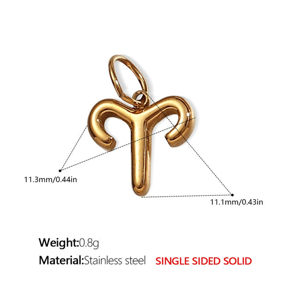 316L Stainless Steel Constellation Necklace Pendant Accessories Fashion Simple Plated 18K Gold
