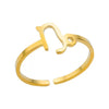 Stainless Steel Constellation Symbol Open Ring Electroplating