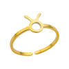 Stainless Steel Constellation Symbol Open Ring Electroplating