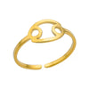 Stainless Steel Constellation Symbol Open Ring Electroplating