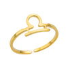 Stainless Steel Constellation Symbol Open Ring Electroplating