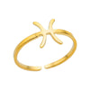 Stainless Steel Constellation Symbol Open Ring Tail Ring Minimalist Style Electroplated