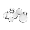 Stainless Steel Convex Embossed Brooch Base Blank Tray Diy Jewelry Accessories Garment Decorative Set With Electroplating