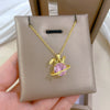 Stainless Steel Copper Geometric Cartoon Style Full Diamond Necklace