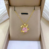 Stainless Steel Copper Geometric Cartoon Style Full Diamond Necklace