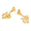 Stainless Steel Coral Women's Fashion Minimalist Electroplated Earrings