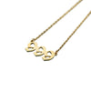 Stainless Steel Couple Necklace With Letters Numbers Text Electroplating Simple Style