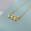 Stainless Steel Couple Necklace With Letters Numbers Text Electroplating Simple Style