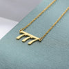 Stainless Steel Couple Necklace With Letters Numbers Text Electroplating Simple Style