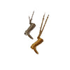 Stainless Steel Cowboy Hat Boots Necklace With Vacuum Plated 18K Gold Color