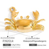 Stainless Steel Crab Heart Pendant Earrings Jewelry Accessories Electroplated Simple Minimalist Style