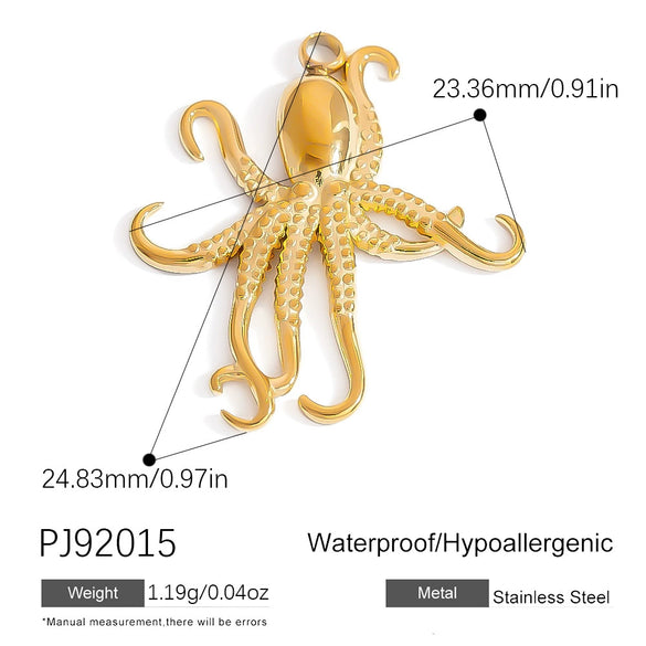 Stainless Steel Crab Heart Pendant Earrings Jewelry Accessories Electroplated Simple Minimalist Style