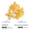 Stainless Steel Crab Heart Pendant Earrings Jewelry Accessories Electroplated Simple Minimalist Style