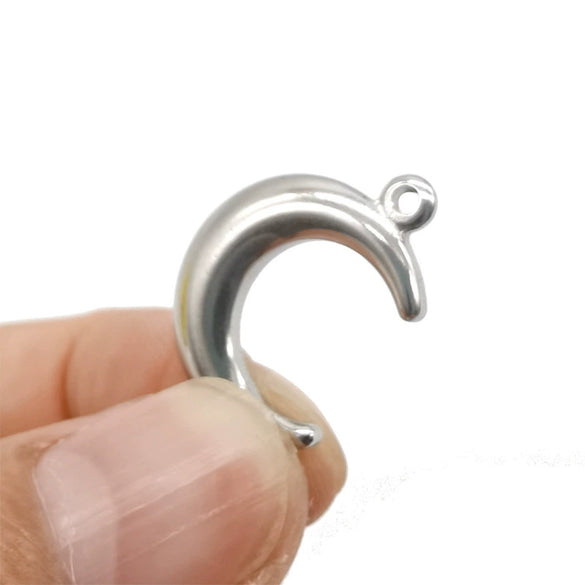 Stainless Steel Crescent Pendant Jewelry Accessories For Men And Women Electroplating Diy