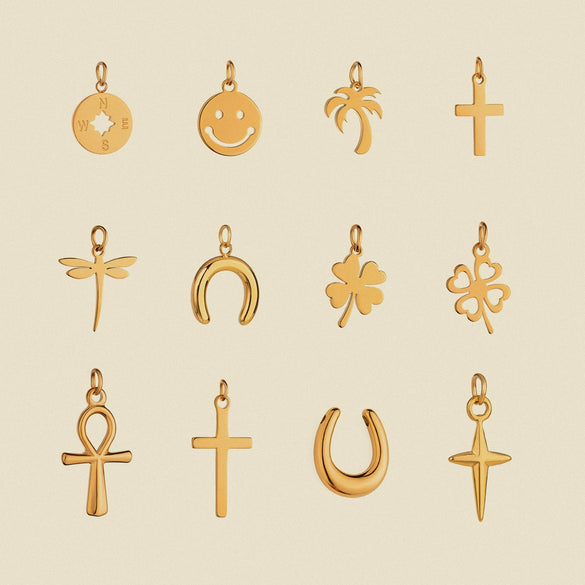 Stainless Steel Cross And Smiley Face Pendant Accessories With Electroplating