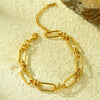 Stainless Steel Cross Buckle Bracelet Vacuum Plated 18K Gold Fashion Jewelry
