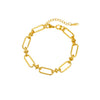 Stainless Steel Cross Buckle Bracelet Vacuum Plated 18K Gold Fashion Jewelry