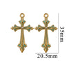 Stainless Steel Cross Crystal Embellishment Totem Pattern Handmade Oil Pressure Process Electroplating Necklace Bracelet Hanging Accessories