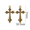 Stainless Steel Cross Crystal Embellishment Totem Pattern Handmade Oil Pressure Process Electroplating Necklace Bracelet Hanging Accessories