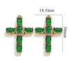 Stainless Steel Cross Crystal Embellishment Totem Pattern Handmade Oil Pressure Process Electroplating Necklace Bracelet Hanging Accessories