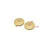 Stainless Steel Cross Disc Inlaid Pearl Pendant Jewelry Accessories With Electroplating