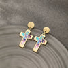 Stainless Steel Cross Earrings For Women Electroplated Unique Design