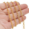 Stainless Steel Cross Embossed O Shaped Chain Jewelry Accessories With Electroplating