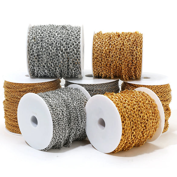 Stainless Steel Cross Geometric Style Electroplated Chain For Fashion Jewelry Accessories