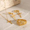 Stainless Steel Cross Hand Jewelry With Electroplating Design For Women