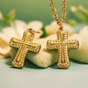 Stainless Steel Cross Jewelry Pendant Handmade With 18K Gold Vacuum Plating For Necklace Bracelet Clavicle Chain
