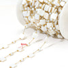 Stainless Steel Cross Leaf Clip Chain Geometric Ellipse Stone Necklace Electroplated Jewelry Accessories