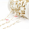 Stainless Steel Cross Leaf Clip Chain Geometric Ellipse Stone Necklace Electroplated Jewelry Accessories