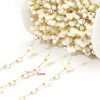Stainless Steel Cross Leaf Clip Chain Geometric Ellipse Stone Necklace Electroplated Jewelry Accessories