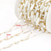 Stainless Steel Cross Leaf Clip Chain Geometric Ellipse Stone Necklace Electroplated Jewelry Accessories