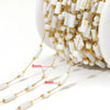 Stainless Steel Cross Leaf Clip Chain Geometric Ellipse Stone Necklace Electroplated Jewelry Accessories