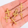 Stainless Steel Cross Oil Pressure Accessories Electroplated Multistyle Diy Necklace Bracelet Earrings Pendant
