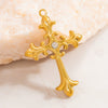 Stainless Steel Cross Pendant Handmade Diy Jewelry Accessories For Women With Electroplating Process