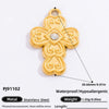 Stainless Steel Cross Pendant Handmade Diy Jewelry Accessories For Women With Electroplating Process