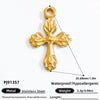 Stainless Steel Cross Pendant Handmade Diy Jewelry Accessories For Women With Electroplating Process