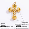 Stainless Steel Cross Pendant Handmade Diy Jewelry Accessories For Women With Electroplating Process