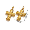 Stainless Steel Cross Pendant Jewelry For Diy Bracelet And Necklace Making With 18K Gold Vacuum Plating