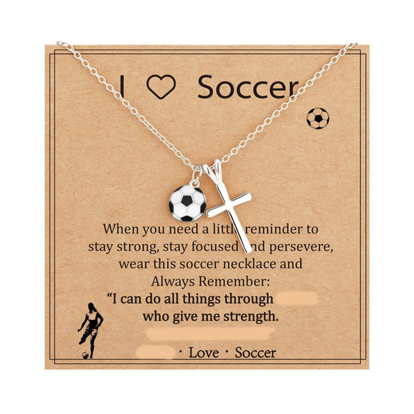 Stainless Steel Cross Pendant Sports Necklace With Adjustable Chain Geometric Electroplated Old Money Style Jewelry