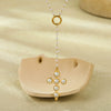 Stainless Steel Cross Pendant With Pearls Electroplated Women's Clavicle Necklace Retro Style
