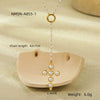 Stainless Steel Cross Pendant With Pearls Electroplated Women's Clavicle Necklace Retro Style