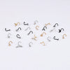Stainless Steel Crown Heart Shape Nose Ring Sshaped Curved Rod Fivestar Love Czech Diamond Piercing Jewelry Electroplated