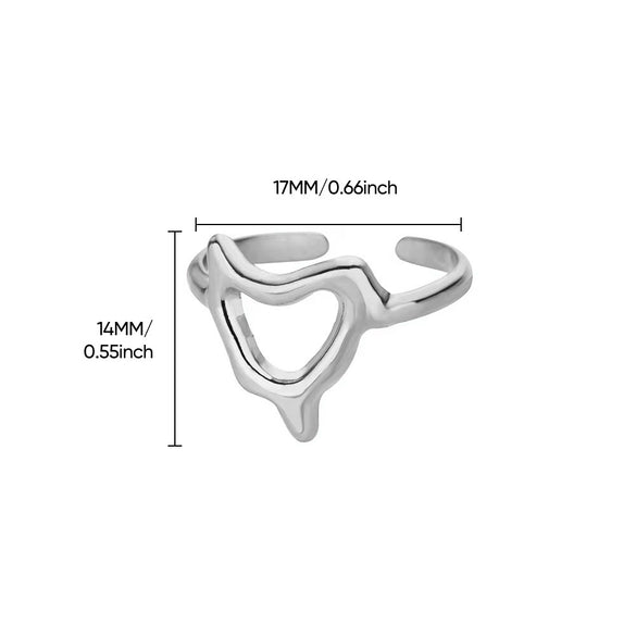 Stainless Steel Crown Ring Electroplating Niche Design Allmatch Opening Adjustable Couple Ring